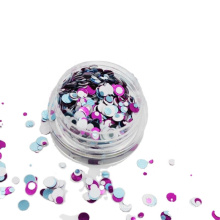 2020 Wholesales Chunky Glitter Dot Flakes para adornos Todos los festivales, Navidad, maquillaje como arte de uñas, lápices labiales, sombras de ojos, etc.